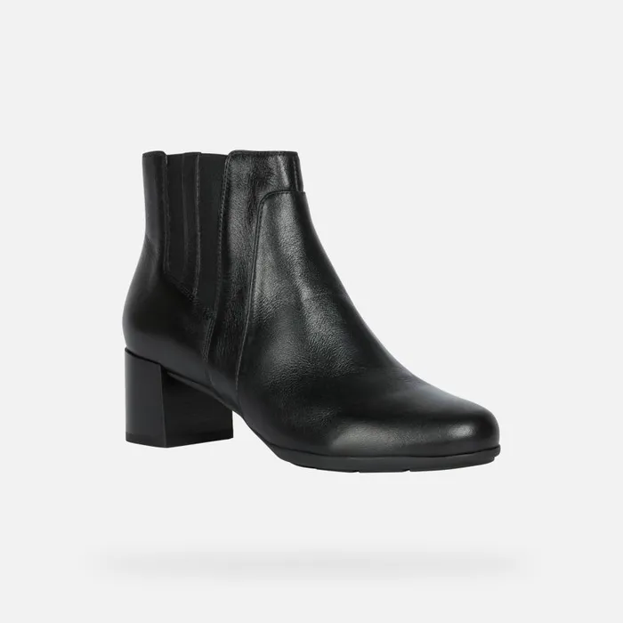 Geox Ankle Boots NEW ANNYA MID B Medium Heel Ankle Boots Black Woman Geox Black 8211 Woman