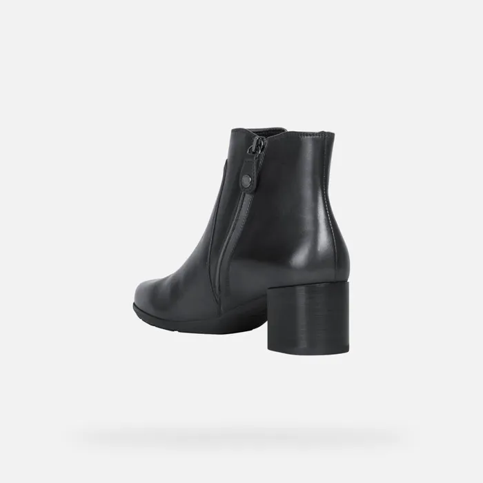 Geox Ankle Boots NEW ANNYA MID B Medium Heel Ankle Boots Black Woman Geox Black 8211 Woman