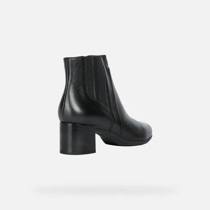 Geox Ankle Boots NEW ANNYA MID B Medium Heel Ankle Boots Black Woman Geox Black 8211 Woman