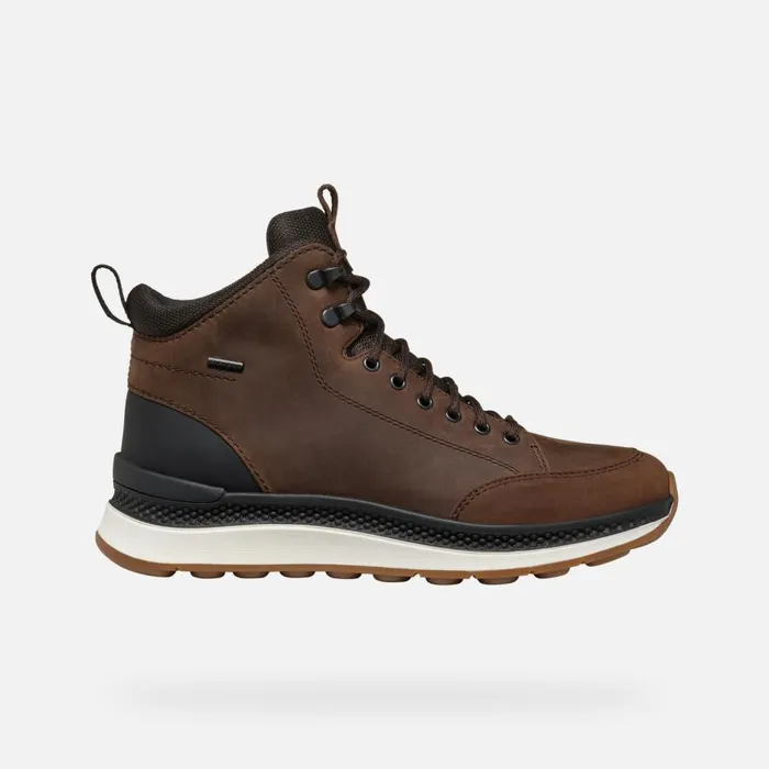 Geox Ankle Boots SPHERICA ACTIF X2 ABX MAN CoffeeBlack Mid Calf Boots Coffeeblack 8211 Man