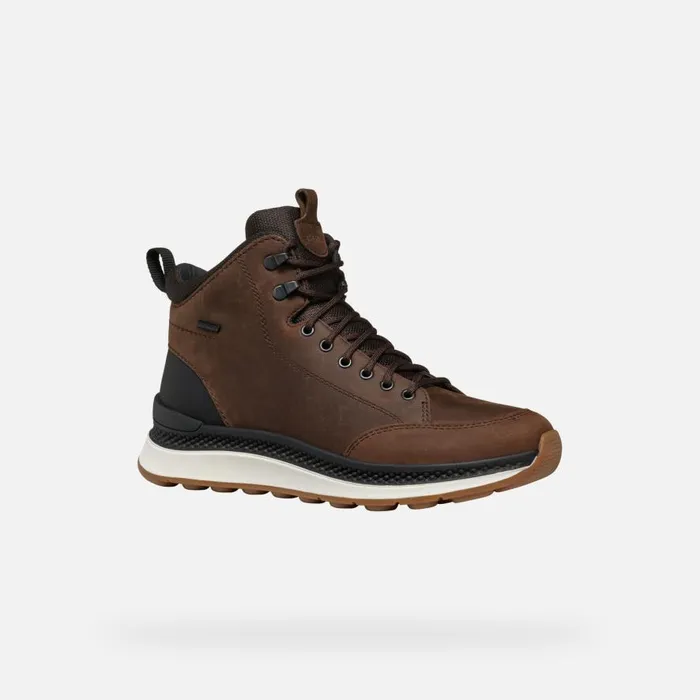 Geox Ankle Boots SPHERICA ACTIF X2 ABX MAN CoffeeBlack Mid Calf Boots Coffeeblack 8211 Man