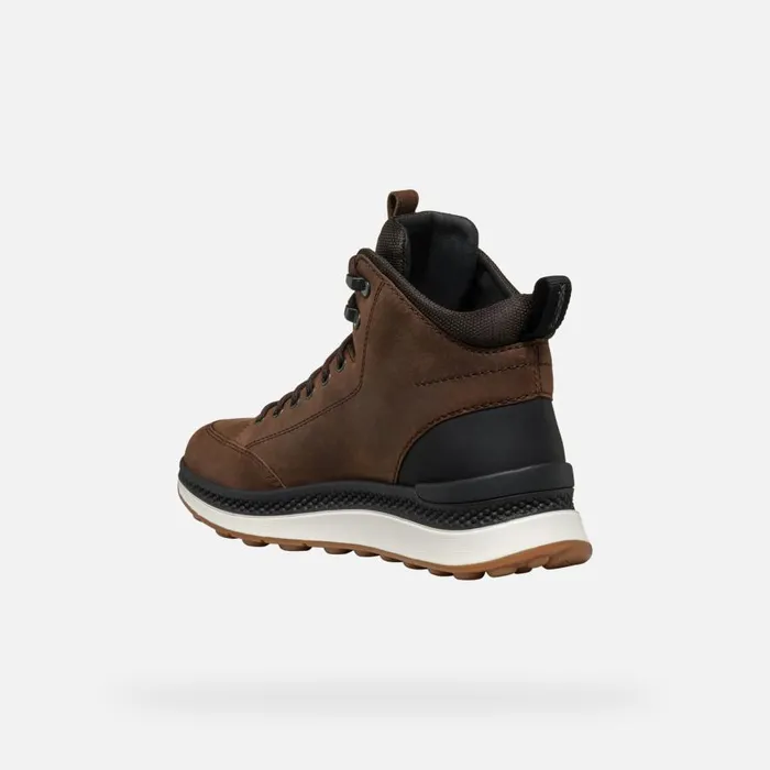 Geox Ankle Boots SPHERICA ACTIF X2 ABX MAN CoffeeBlack Mid Calf Boots Coffeeblack 8211 Man