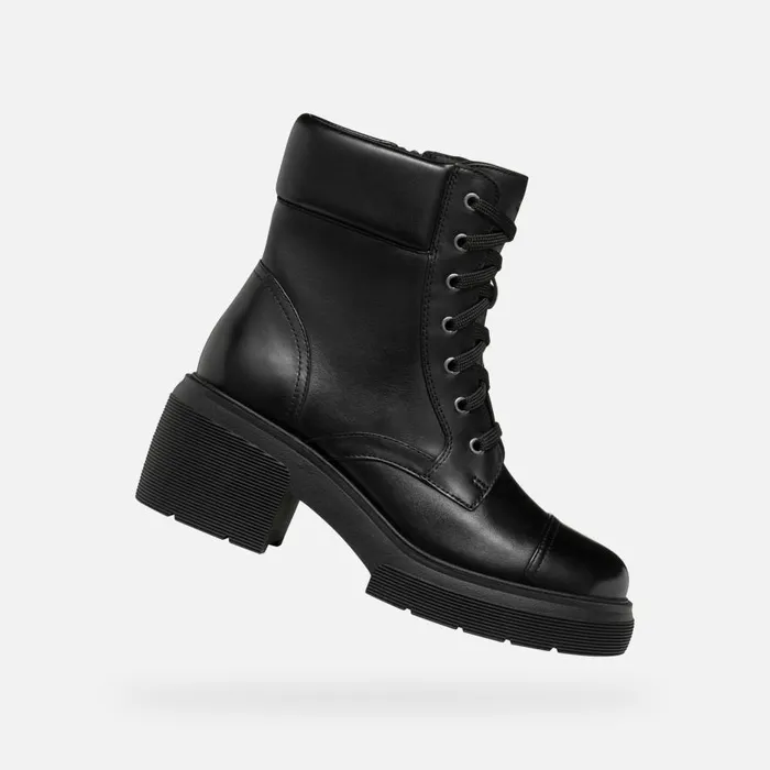 Geox Ankle Boots SPHERICA EC15 WOMAN Black Ankle Boots With Laces Black 8211 Woman Geox Ankle Boots SPHERICA EC15 WOMAN Black Ankle Boots With Laces Black 8211 Woman