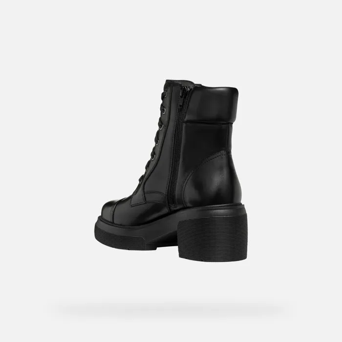 Geox Ankle Boots SPHERICA EC15 WOMAN Black Ankle Boots With Laces Black 8211 Woman