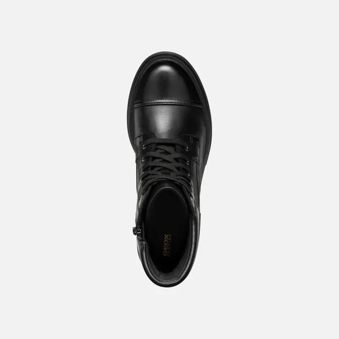 Geox Ankle Boots SPHERICA EC15 WOMAN Black Ankle Boots With Laces Black 8211 Woman