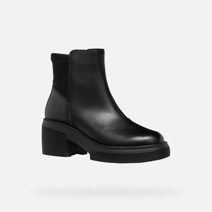 Geox Ankle Boots SPHERICA EC15 WOMAN Black Medium Heel Ankle Boots Black 8211 Woman