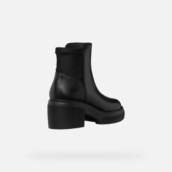 Geox Ankle Boots SPHERICA EC15 WOMAN Black Medium Heel Ankle Boots Black 8211 Woman