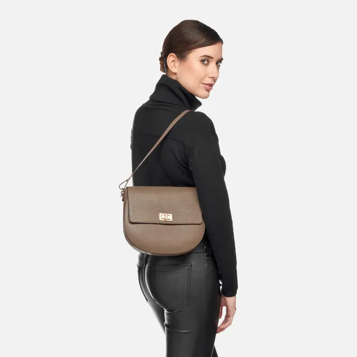 Geox Bags FLAVIE WOMAN Taupe Crossbody Bag Taupe 8211 Woman