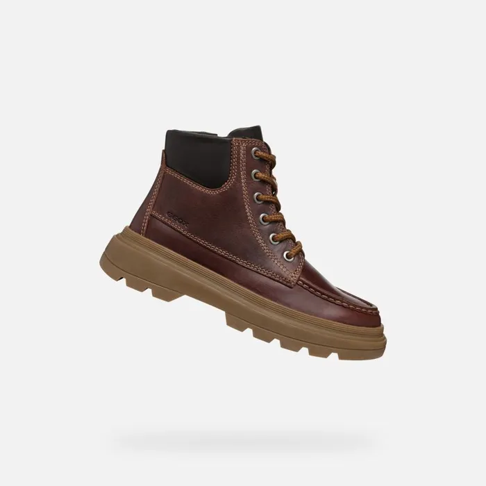 Geox Boots KIDDARTAH BOY Coffee Mid Calf Boots Coffee 8211 Kids