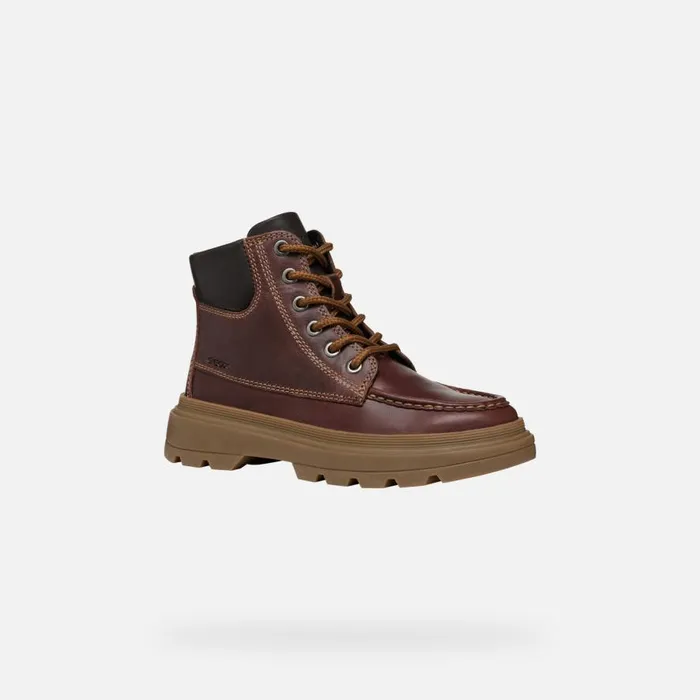 Geox Boots KIDDARTAH BOY Coffee Mid Calf Boots Coffee 8211 Kids