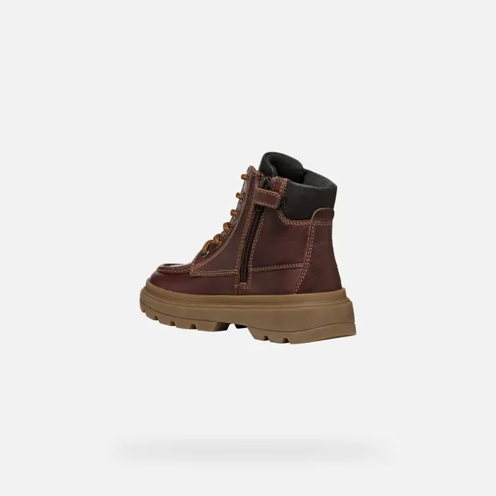 Geox Boots KIDDARTAH BOY Coffee Mid Calf Boots Coffee 8211 Kids