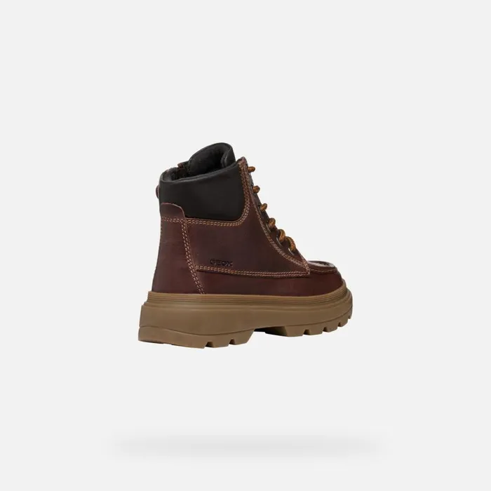 Geox Boots KIDDARTAH BOY Coffee Mid Calf Boots Coffee 8211 Kids
