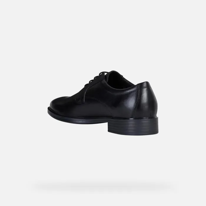 Geox Formal Shoes GLADWIN MAN Black Leather Shoes Black 8211 Man