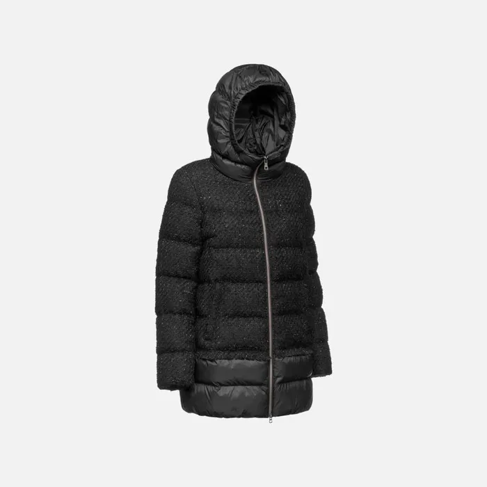 Geox Jackets MANILVA WOMAN BlackBlack Long Parka Blackblack 8211 Woman