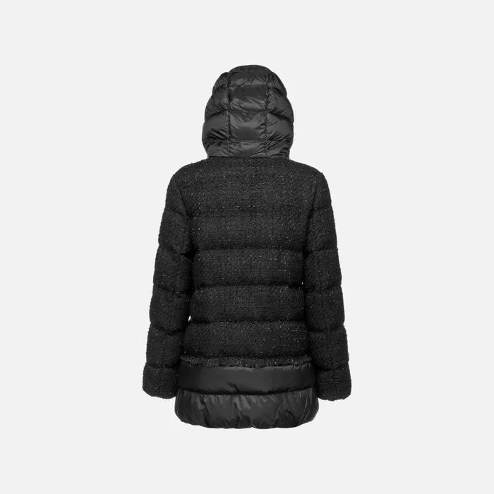 Geox Jackets MANILVA WOMAN BlackBlack Long Parka Blackblack 8211 Woman