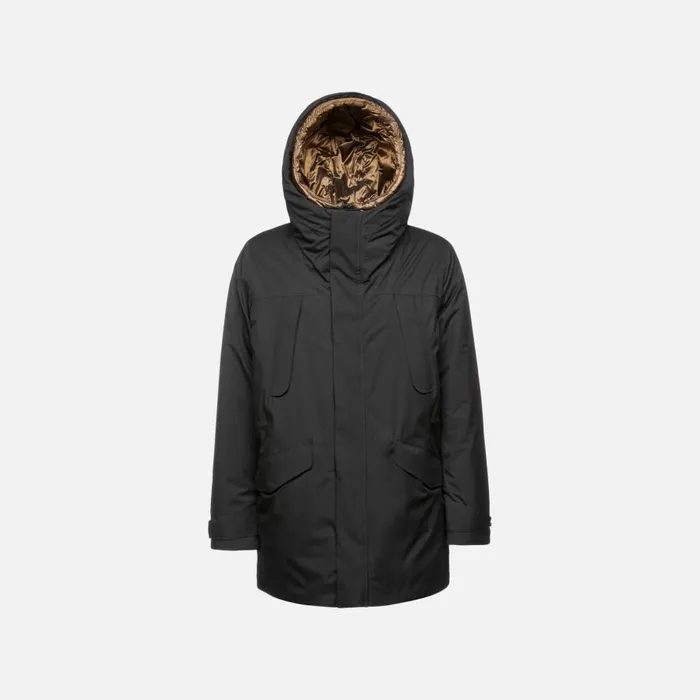 Geox Jackets TERRESTRE ABX MAN Black Long Parka Black 8211 Man