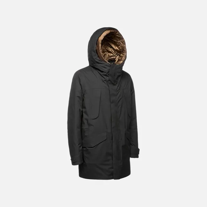 Geox Jackets TERRESTRE ABX MAN Black Long Parka Black 8211 Man