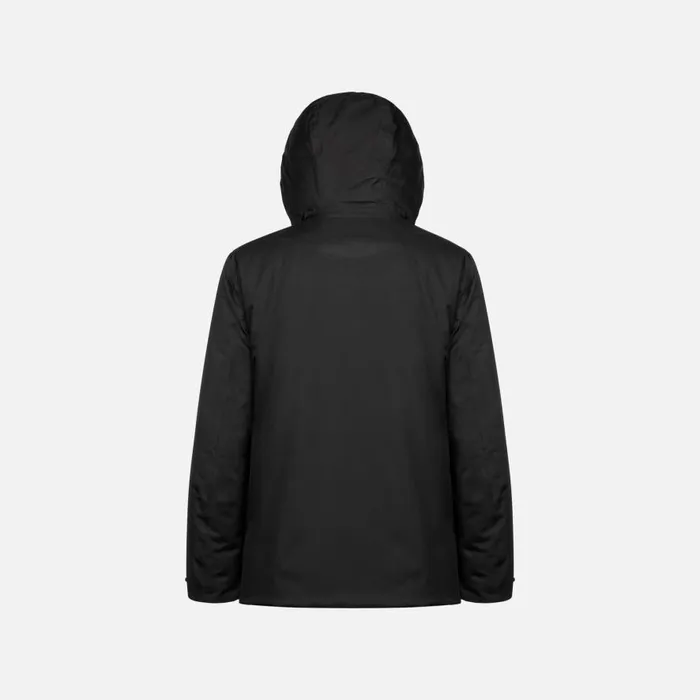 Geox Jackets TERRESTRE ABX MAN Black Long Parka Black 8211 Man