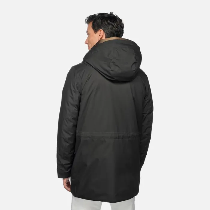 Geox Jackets TERRESTRE ABX MAN Black Long Parka Black 8211 Man