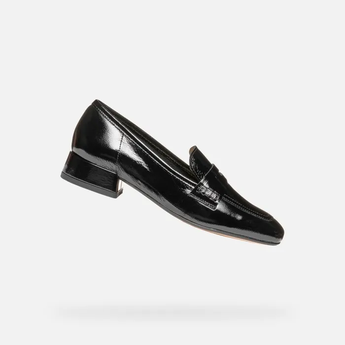 Geox Loafers DHYALMA WOMAN Black Leather Loafers Black 8211 Woman