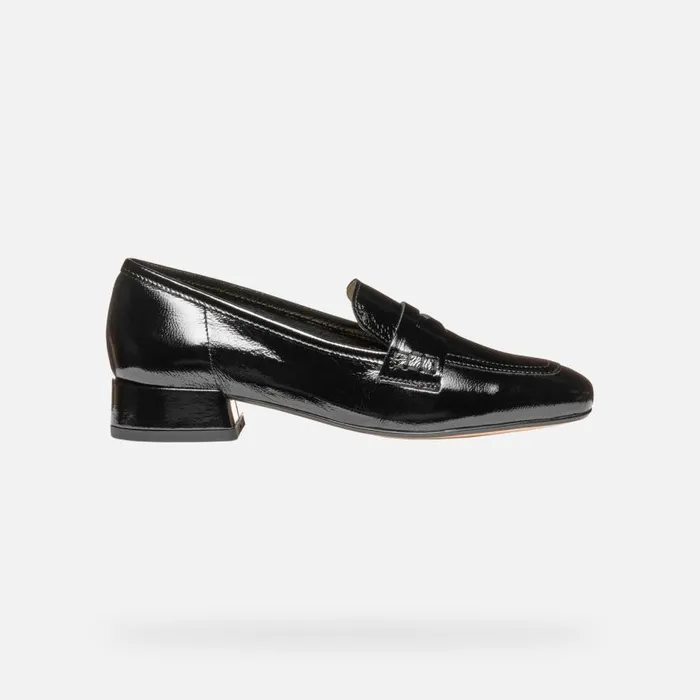 Geox Loafers DHYALMA WOMAN Black Leather Loafers Black 8211 Woman