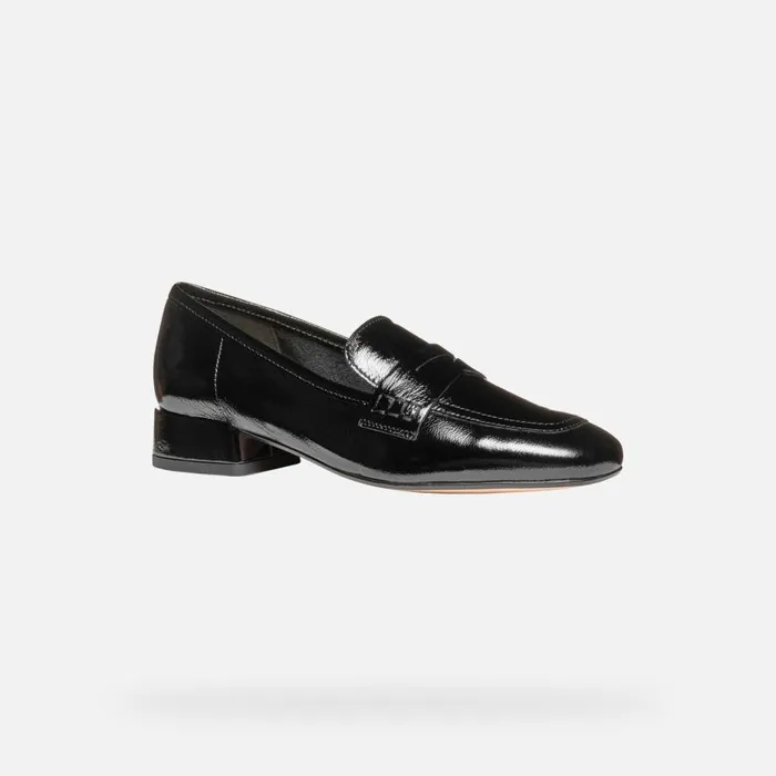Geox Loafers DHYALMA WOMAN Black Leather Loafers Black 8211 Woman