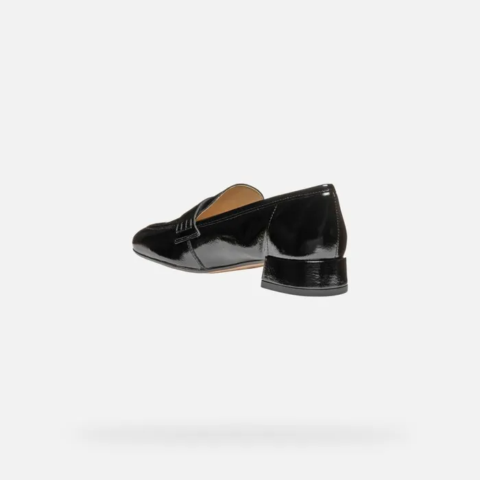 Geox Loafers DHYALMA WOMAN Black Leather Loafers Black 8211 Woman