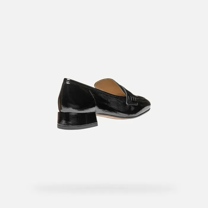 Geox Loafers DHYALMA WOMAN Black Leather Loafers Black 8211 Woman