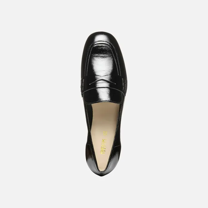Geox Loafers DHYALMA WOMAN Black Leather Loafers Black 8211 Woman