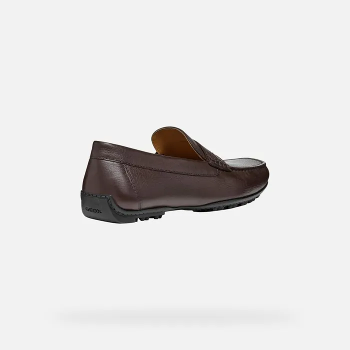 Geox Loafers KOSMOPOLIS GRIP W Leather Loafers Brown Man Geox Dark Brown 8211 Man
