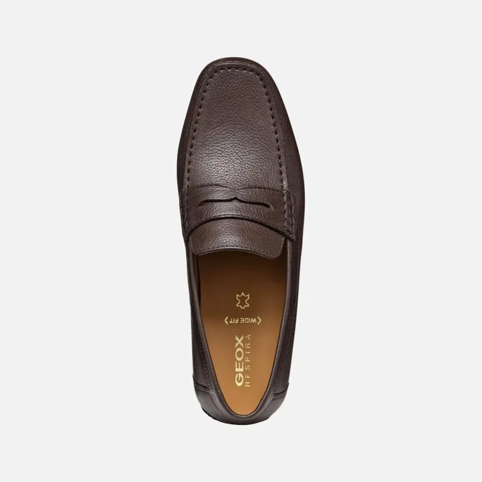 Geox Loafers KOSMOPOLIS GRIP W Leather Loafers Brown Man Geox Dark Brown 8211 Man