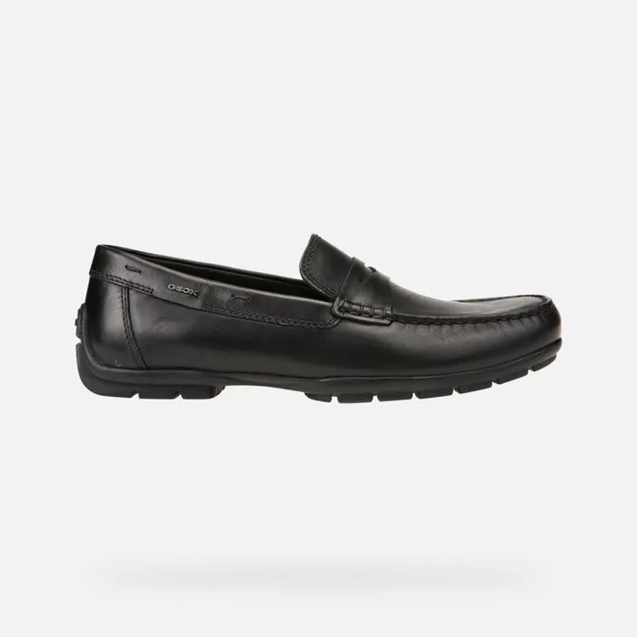 Geox Loafers MONER W 2FIT Men039s Black Leather Loafers Collection Black 8211 Man