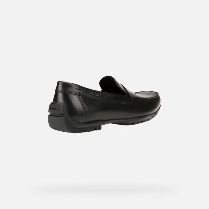 Geox Loafers MONER W 2FIT Men039s Black Leather Loafers Collection Black 8211 Man
