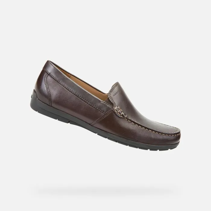 Geox Loafers SIRON W C Leather Loafers Brown Man Geox Brown 8211 Man