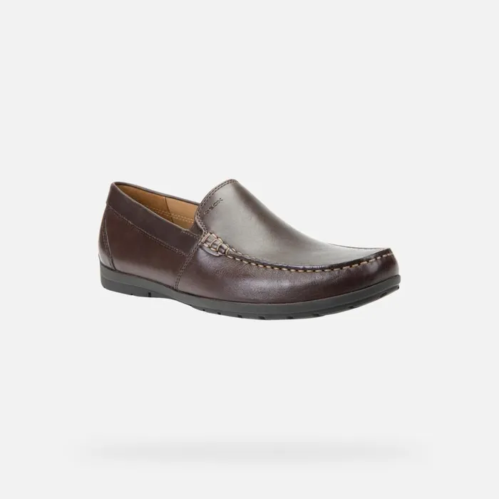 Geox Loafers SIRON W C Leather Loafers Brown Man Geox Brown 8211 Man