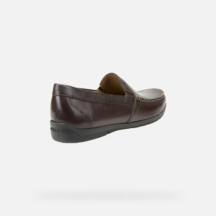 Geox Loafers SIRON W C Leather Loafers Brown Man Geox Brown 8211 Man