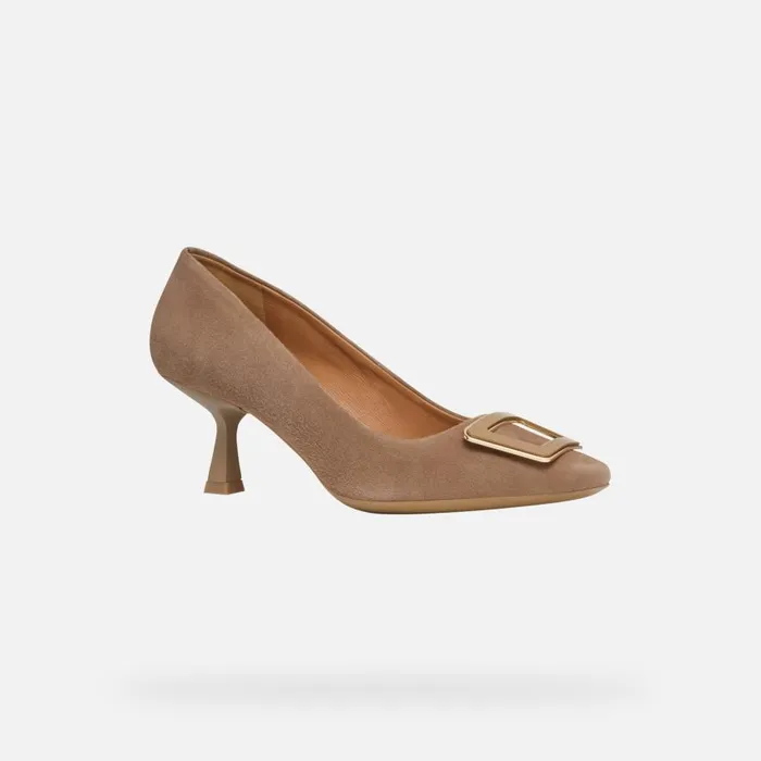 Geox Pumps GISELDA R WOMAN Mud Medium Heel Pumps Mud 8211 Woman