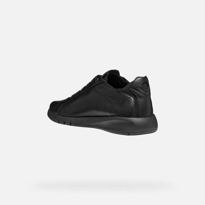 Geox Sneakers AERANTIS MAN Black Leather Shoes Black 8211 Man