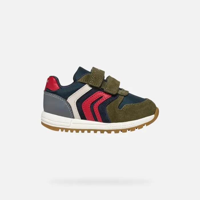 Geox Sneakers ALBEN BABY Dark GreenNavy Low Top Sneakers Dark Greennavy 8211 Kids