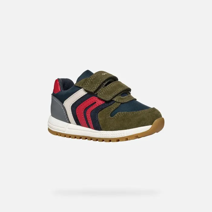 Geox Sneakers ALBEN BABY Dark GreenNavy Low Top Sneakers Dark Greennavy 8211 Kids