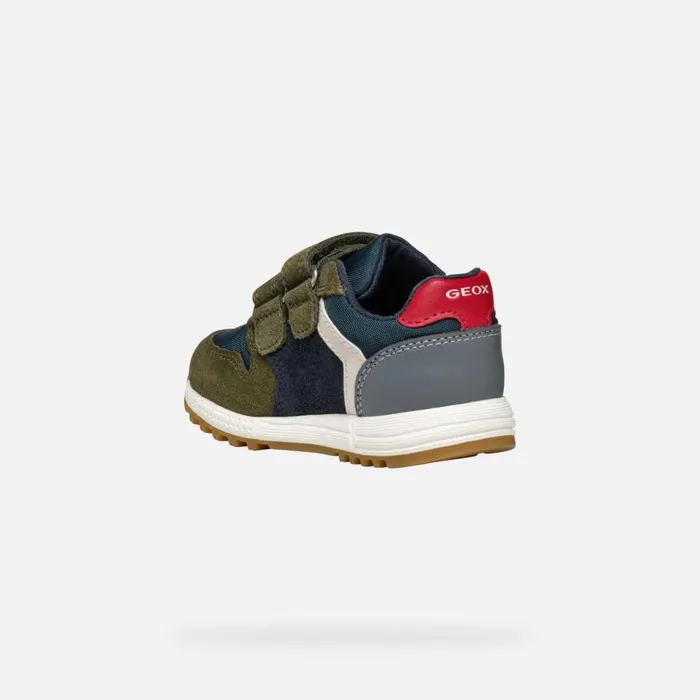 Geox Sneakers ALBEN BABY Dark GreenNavy Low Top Sneakers Dark Greennavy 8211 Kids