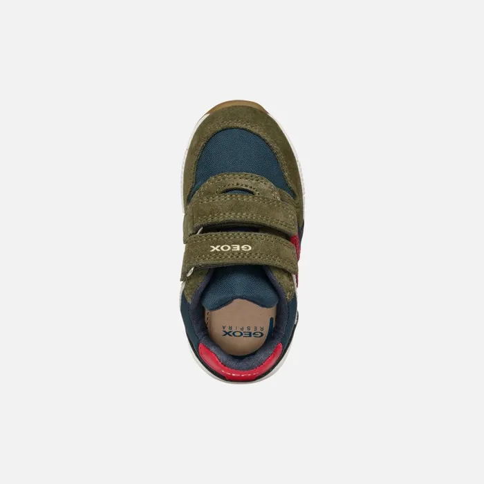 Geox Sneakers ALBEN BABY Dark GreenNavy Low Top Sneakers Dark Greennavy 8211 Kids