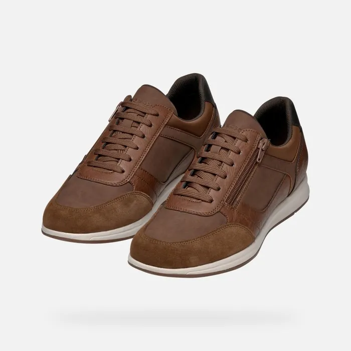 Geox Sneakers AVERY MAN Brown Cotto Low Top Sneakers Brown Cotto 8211 Man