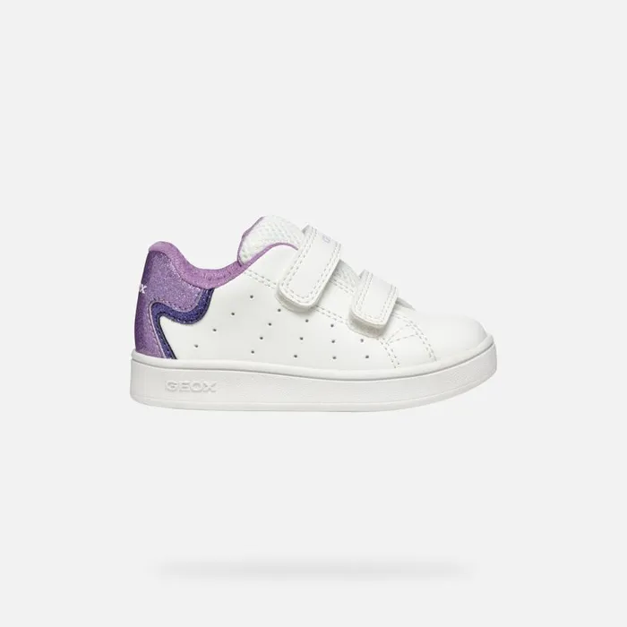Geox Sneakers ECLYPER BABY WhiteLavender Low Top Sneakers Whitelavender 8211 Kids
