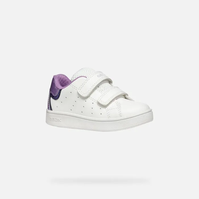 Geox Sneakers ECLYPER BABY WhiteLavender Low Top Sneakers Whitelavender 8211 Kids