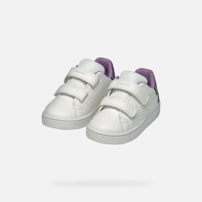 Geox Sneakers ECLYPER BABY WhiteLavender Low Top Sneakers Whitelavender 8211 Kids