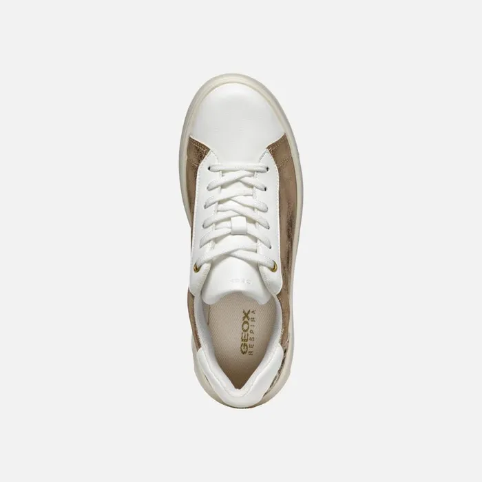 Geox Sneakers LJUBA WOMAN BronzeWhite Low Top Sneakers Bronzewhite 8211 Woman