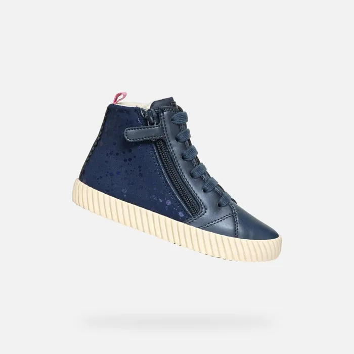 Geox Sneakers MIRROLESS GIRL Navy High Top Sneakers Navy 8211 Kids