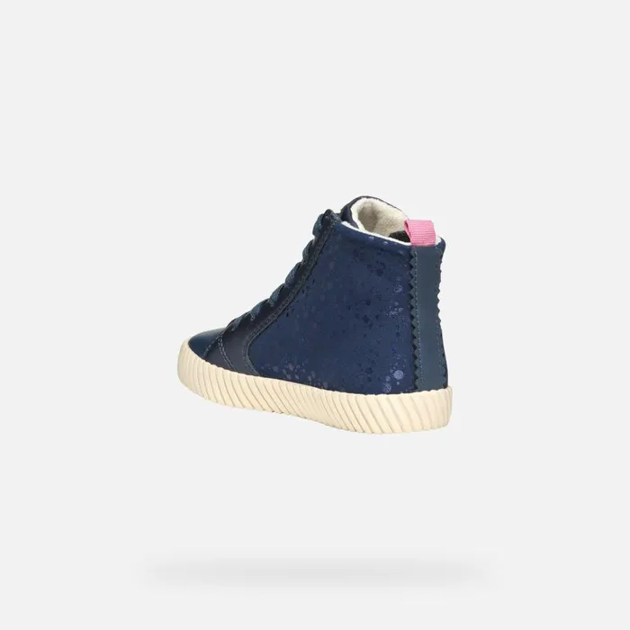 Geox Sneakers MIRROLESS GIRL Navy High Top Sneakers Navy 8211 Kids