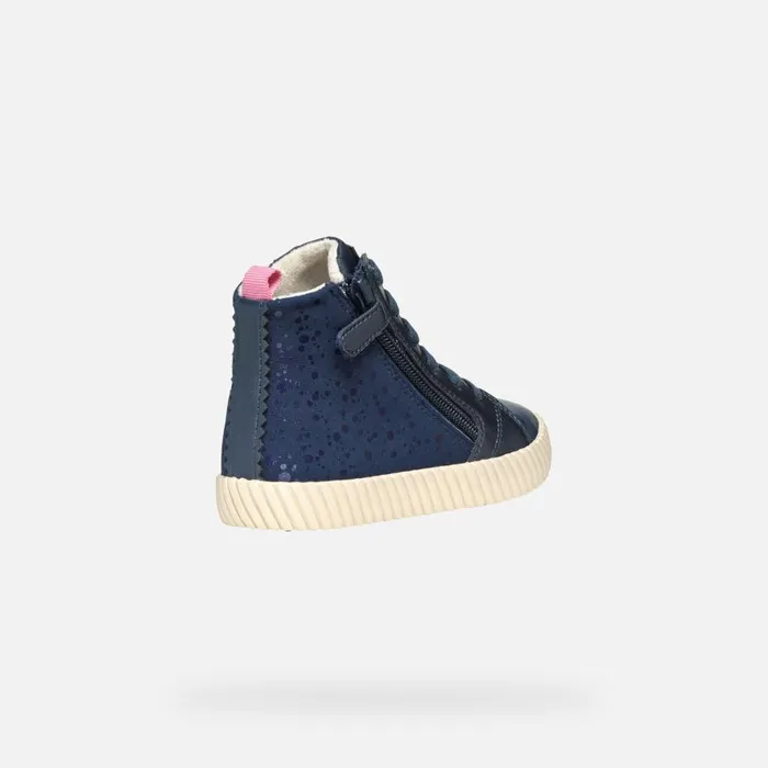 Geox Sneakers MIRROLESS GIRL Navy High Top Sneakers Navy 8211 Kids